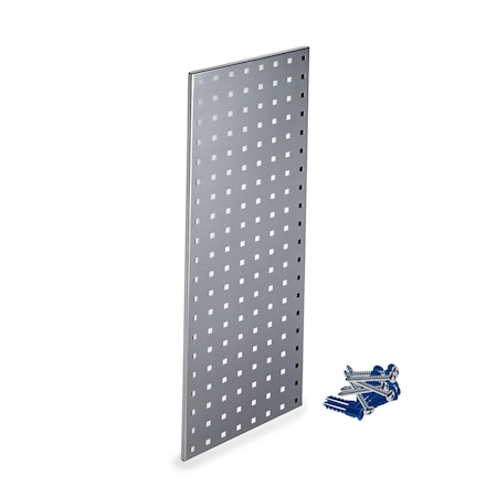 Triton Products (1) 30 In. W x 12 In. H Silver Epoxy 18-Gauge Steel Square Hole Pegboard Strip LBS-3S